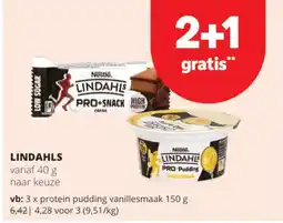 Spar Colruyt Lindahls pro pudding aanbieding
