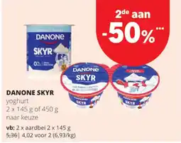 Spar Colruyt Danone skyr yoghurt aanbieding