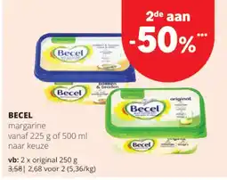 Spar Colruyt Becel margarine aanbieding