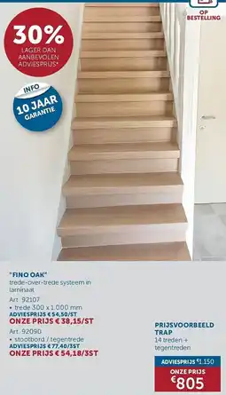 Zelfbouwmarkt Fino oak trede-over-trede systeem in laminaat aanbieding
