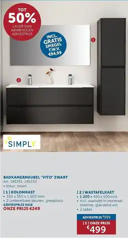 Zelfbouwmarkt badkamermeubel vito aanbieding
