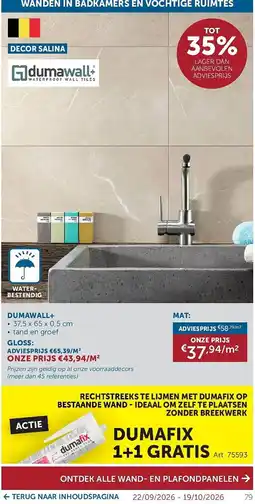 Zelfbouwmarkt Decor Salina dumawall+ aanbieding