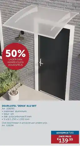 Zelfbouwmarkt Deurluifel denia alu wit aanbieding