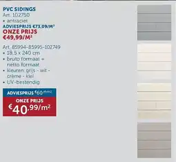Zelfbouwmarkt PVC Siding aanbieding