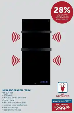 Zelfbouwmarkt infraroodpaneel elidi aanbieding