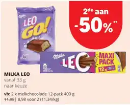 Spar Colruyt Milka Leo aanbieding