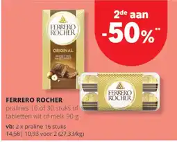 Spar Colruyt Ferrero rocher pralines aanbieding