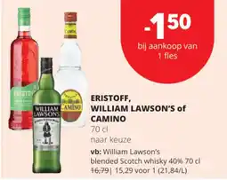 Spar Colruyt Eristoff, William lawson's of camino aanbieding
