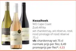 Spar Colruyt Kwaiihoek wit chardonnay aanbieding