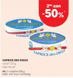 Spar Colruyt Caprice des Dieux aanbieding