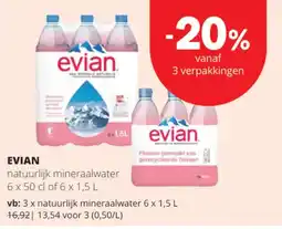 Spar Colruyt Evian natuurlijk mineraalwater aanbieding