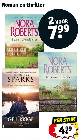Kruidvat Roman en thriller aanbieding