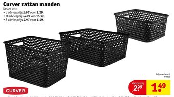Kruidvat Curver rattan manden aanbieding