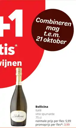 Spar Colruyt Bollicina vino spumante aanbieding