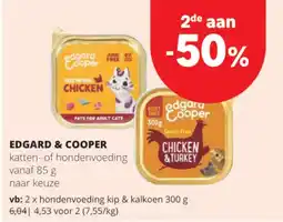 Spar Colruyt Edgard & Cooper katten- of hondenvoeding aanbieding