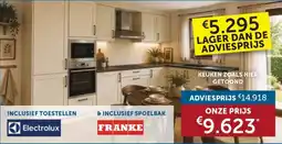 Zelfbouwmarkt keuken zoals hier getoond aanbieding