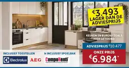 Zelfbouwmarkt Keuken en bureau zoals hier getoond aanbieding