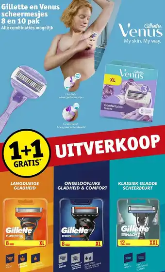 Kruidvat Gillette en Venus scheermesjes 8 en 10 pak aanbieding