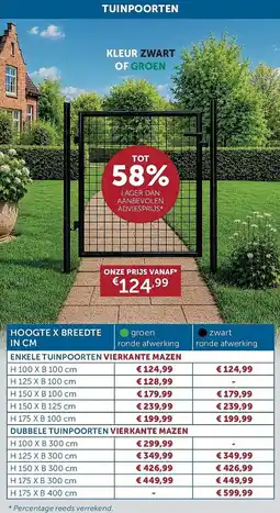 Zelfbouwmarkt Tuinpoorten aanbieding