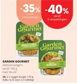 Spar Colruyt Garden Gourmet vleesvervangers aanbieding