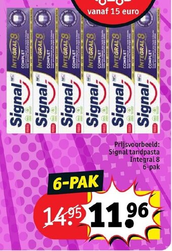 Kruidvat Signal tandpasta Integral 8 6-pak aanbieding