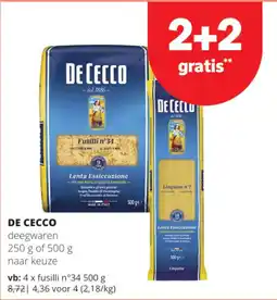 Spar Colruyt De cecco deegwaren aanbieding