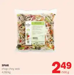 Spar Colruyt chop choy wok aanbieding
