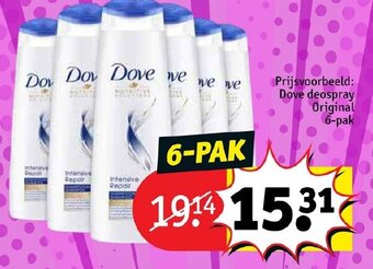 Kruidvat Dove deospray Original 6-pak aanbieding