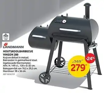 Brico Houtskoolbarbecue vinson 200 landmann aanbieding