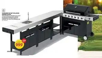 Brico Gasbarbecue voor buiten met volledige keuken aanbieding