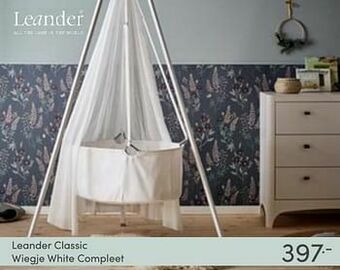 Baby & Tiener Leander classic wiegje white compleet aanbieding