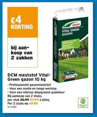 GAMMA Dcm meststof vitalgreen gazon aanbieding