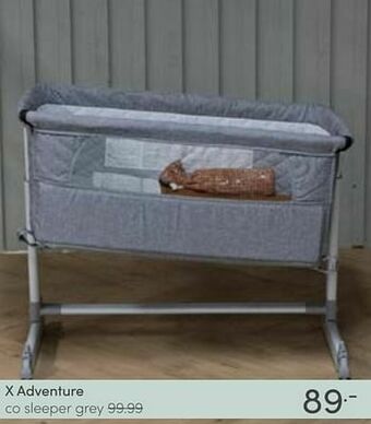 Baby & Tiener X adventure co sleeper grey aanbieding