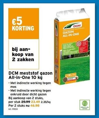 Dcm meststof gazon all-in-one