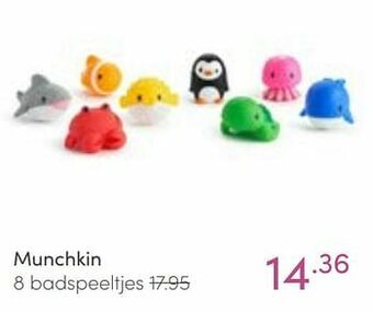 Baby & Tiener Munchkin 8 badspeeltjes aanbieding