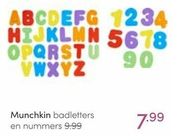 Baby & Tiener Munchkin badletters en nummers aanbieding