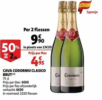 Auchan Cava Codorniu Clasico Brut aanbieding