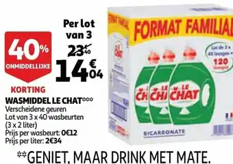 Auchan Wasmiddel Le Chat aanbieding