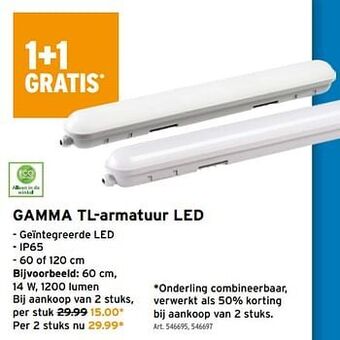 GAMMA Gamma tl-armatuur led aanbieding