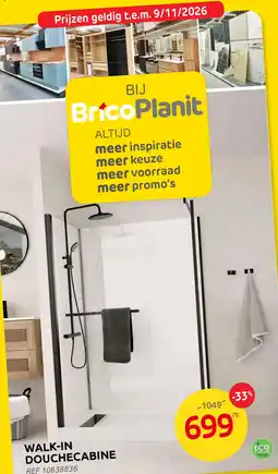 Brico Walk-in douchecabine aanbieding