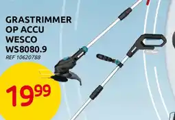 Brico Grastrimmer op accu wesco aanbieding