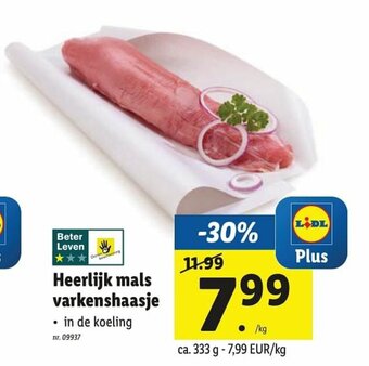 Lidl Heerlijk mals varkenshaasje 333 g aanbieding