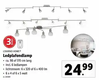 Lidl Livarno Home Ledplafondlamp ca. 98 of 170 cm lang aanbieding