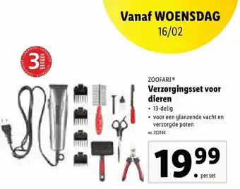 Lidl Zoofari Verzorgingsset voor dieren 13-delig aanbieding