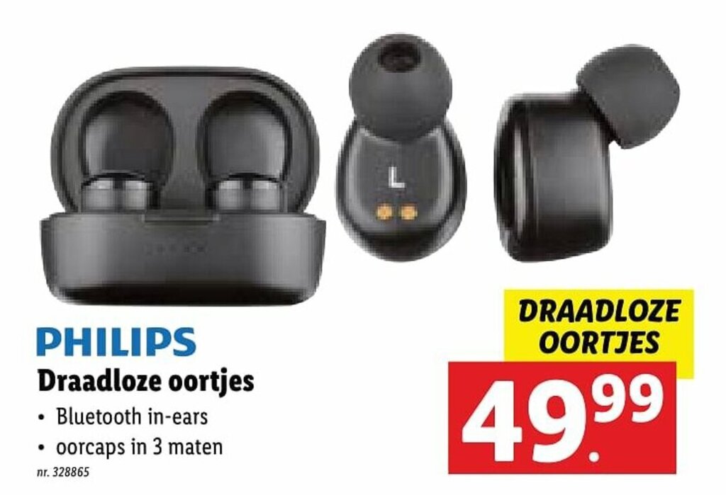 Philips Draadloze oortjes promotie bij Lidl