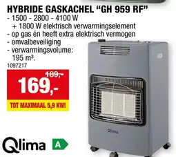 Hubo Hybride gaskachel gh 959 rf aanbieding