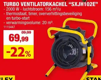 Turbo ventilatorkachel sxjh102e