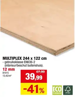 Hubo multiplex aanbieding