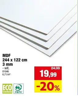 Hubo MDF aanbieding