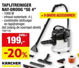 Hubo Tapijtreiniger nat-droog se 4 aanbieding